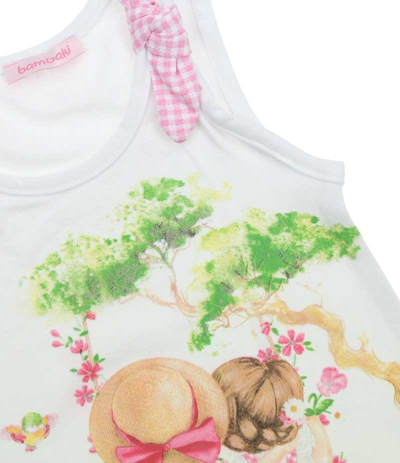 Bambaki Kız Bebek Kolsuz Elbise  013-01115-021